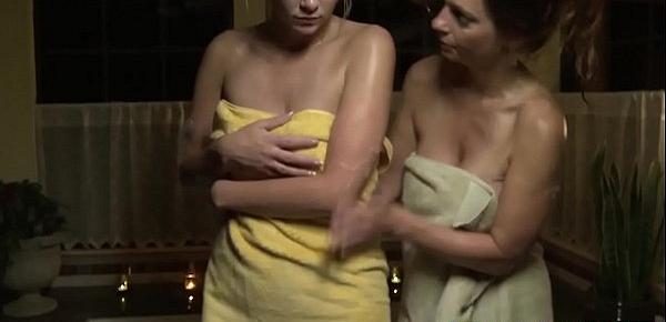  Bigtitted lesbian scissoring and orgasming